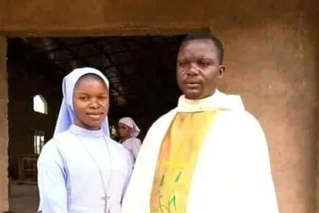 Fr. Ferdinand Fanen Ngugban with a religious sister.?w=200&h=150